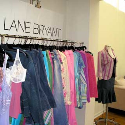 Racks of Lane Bryant clothes were scattered throughout the residence, while plus-size models like Mia Tyler tried on everything from Seven jeans to lingerie.