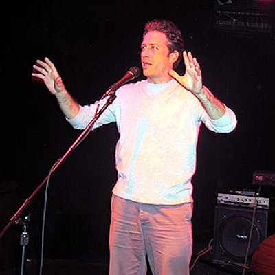 Comedy Central's Jon Stewart made an appearance at a Democratic fundraiser at the China Club.