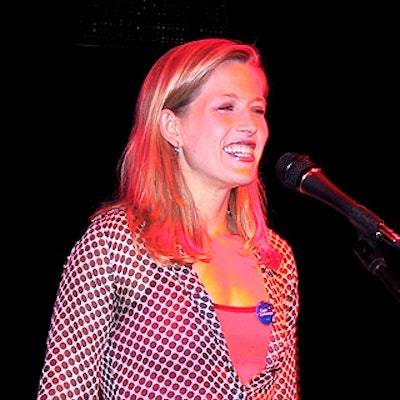 Karenna Gore Schiff spoke to a crowd of young professionals at a fundraiser for her father at the China Club.