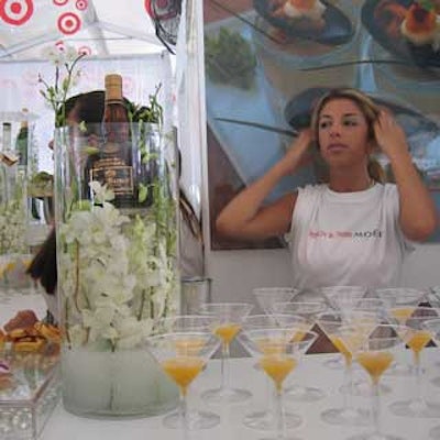 Touch Catering and Moët & Chandon served guests from within an ethereal white pavilion.