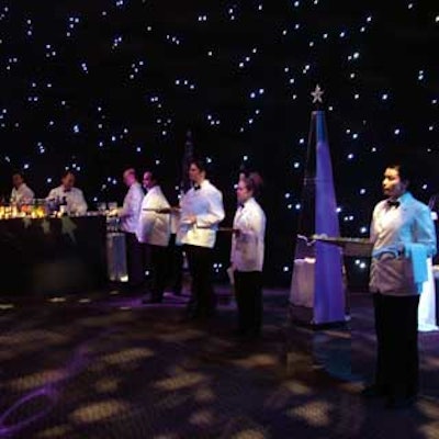 Hermès and designer Simon Costin created a starlit milieu.