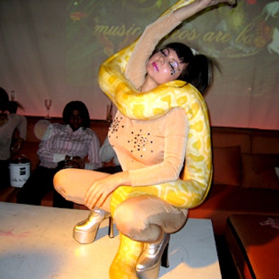 The 'forbidden forest' theme included a snake charmer.