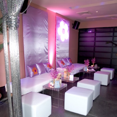 Match Catering and Eventstyles created a purple lounge for sponsor contraceptive company Yasmin at Self magazine and VH1’s Most Wanted Bodies party at Aer Lounge.