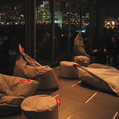 The beanbag lounge created by Sumo Lounge worked perfectly with the room's open space and loft-style concept.