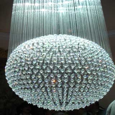 The chandelier that will grace the hotel's new lobby was on display at Casa Casuarina.