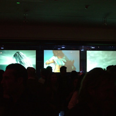 At Milk Gallery for the launch of the Victoria´s Secret book Sexy—where many guests smoked indoors—Mylar panels hanging on the windows showed arty projections of films made at photo shoots.
