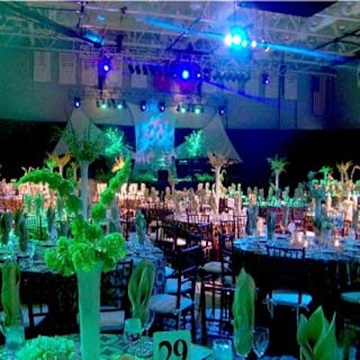 For the 23rd annual Holmes Regional Medical Center benefit ball, the Clemente Center was transformed with cool tones and foliage.