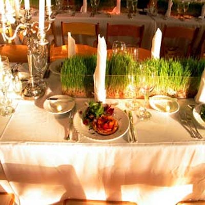 Karamu's 450 guests enjoyed chef Hans Hickel's gourmet meal amid chandeliers, candelabras, and wheatgrass centerpieces.