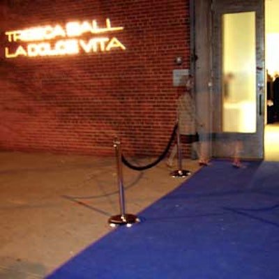 Instead of a red carpet, the ball had a plush blue carpet that matched its blue and silver look.