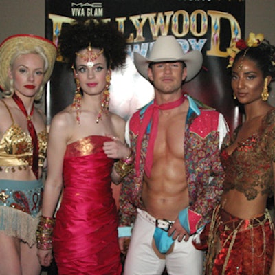 Models from designers Hoax Couture and Comrags were dressed in custom outfits for Fashion Cares' 'Bollywood Cowboy' marketing launch for the 19th year of Fashion Cares, this year held at Revival.