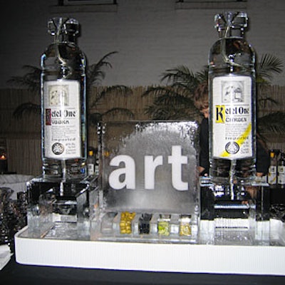 Iceculture created Ketel One-branded shot luges for the bar.