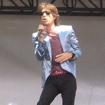 Mick Jagger strutted around for a 15-minute show.