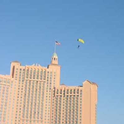 Aerial Entertainment Team's divers began their descent at 5,500 feet.