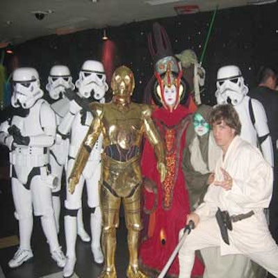 Familiar characters mingled with the crowd and posed for pictures with guests.