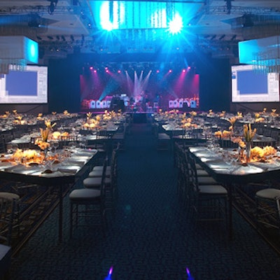 About 600 guests were seated in the Marriott Marquis’ Broadway ballroom.