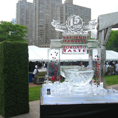An ice sculpture from iceculture beckoned as guests arrived for the 15th annual Toronto Taste fund-raiser for Second Harvest at the York Quay Centre.