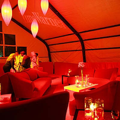 Furniture from Cort Event Furnishings filled cool lounge areas.