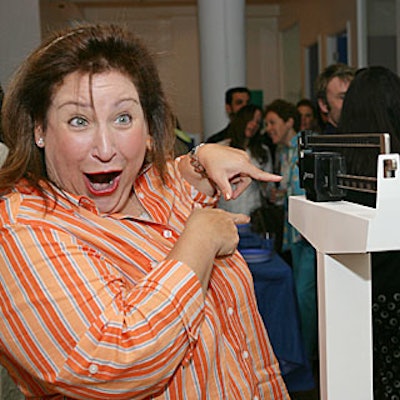 Wendy Kaufman—a k a the Snapple lady—was among the guests who weighed themselves at the party for Abby Ellin’s Teenage Waistland.