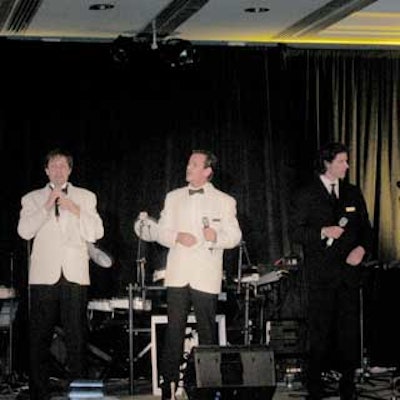 Guests were treated to a performance by the Three Waiters—opera singers who pretend to be servers—at the South Florida chapter of Meeting Professionals International installation dinner.