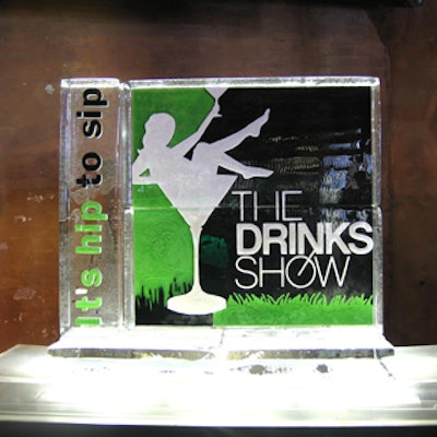 Iceculture created a branded Drinks Show ice block.