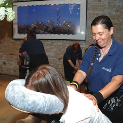 Guests enjoyed massages from Massage on Wheels.