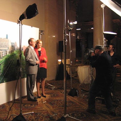 Thomas Kletecka from TKE Productions took photographs of guests posing in front of an enlarged image of the high line.