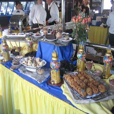 The in-house catering crew of the Biscayne Lady prepared decadent desserts for the Walt Disney Parks & Resorts event.