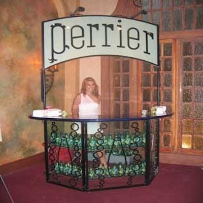 Perrier had its own booth on the mezzanine level of the Gusman Center for the Performing Arts .