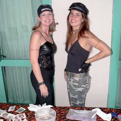 Biker girls cast by Cheers! Events Inc. kept the Sterling Payment Technologies sales reps in a rock 'n' roll spirit.