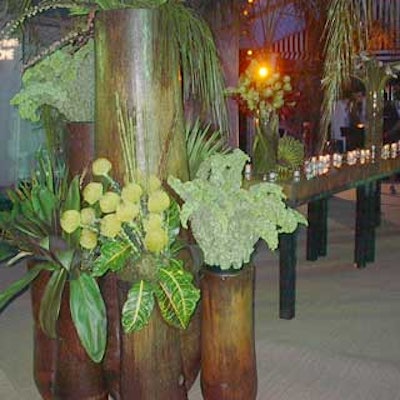 Van Wyck & Van Wyck created an upscale tropical clambake for W South Beach Hotel beneath a beachside tent by EventStar.