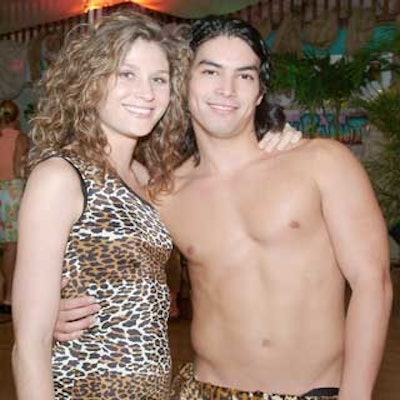 Actors dressed as Tarzan and Jane (courtesy of Unique Productions) mingled with guests.