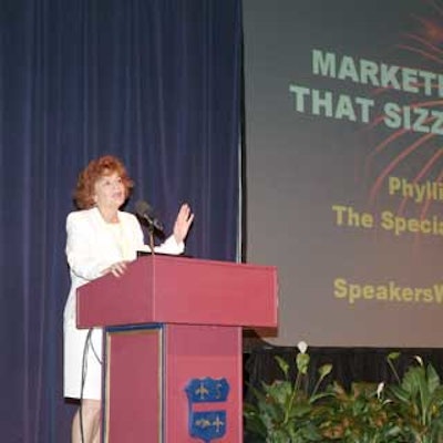 Phyllis Cambria of the Special Events Group shared her insights about effective, groundbreaking marketing strategies during one of the sessions.