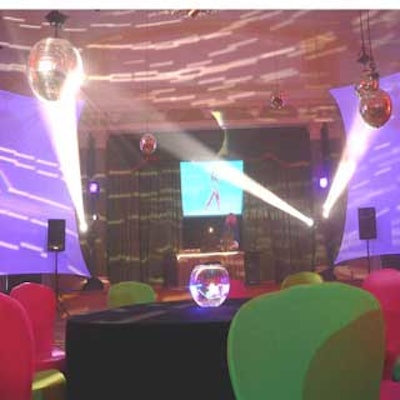 ConceptBAIT enhanced the discoambience with spandex screens and decor.