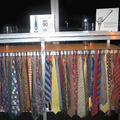 Scott Bromley of Bromley Caldari Architects hung men's neckties from his bar.