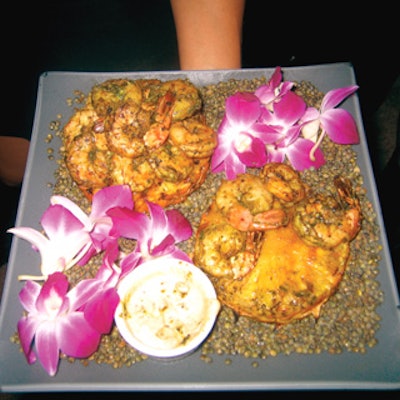 Chef & Company served shrimp hors d'oeuvres.