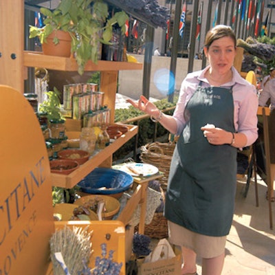 Carts laden with L'Occitane products were on display throughout the four-day promotion.
