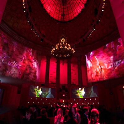 To launch its new jewelry collection, Caresse d'Orchid?es par Cartier, the luxury retailer transformed Gotham Hall into an opulent setting decked in images of orchids.