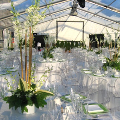 McNabb Roick Events' floral arrangements helped dress up the Lou Adler Foundation and Debt, AIDS, Trade, Africa's OneXOne fund-raiser at the Fermenting Cellar in the Distillery District.