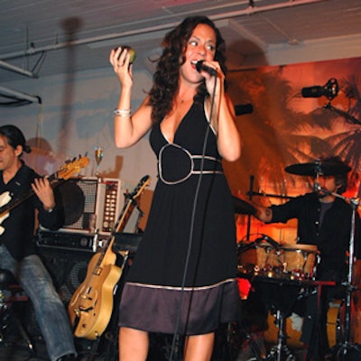 Brazilian singer Bebel Gilberto played a five-song set.