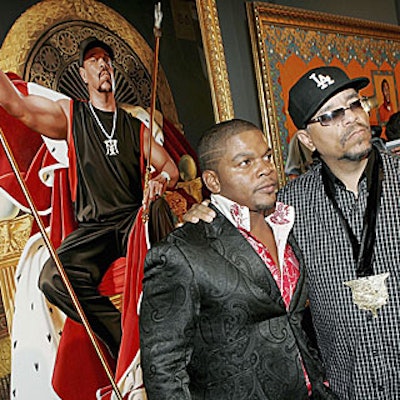 Honoree Ice-T (right) and artist Kehinde Wiley posed in front of Wiley's portrait of Ice-T.