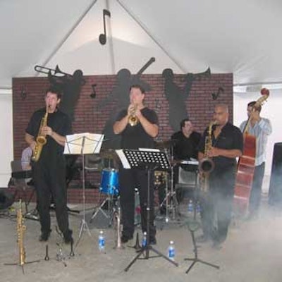 The University of Miami Jazz Band played popular standards as guests mingled.