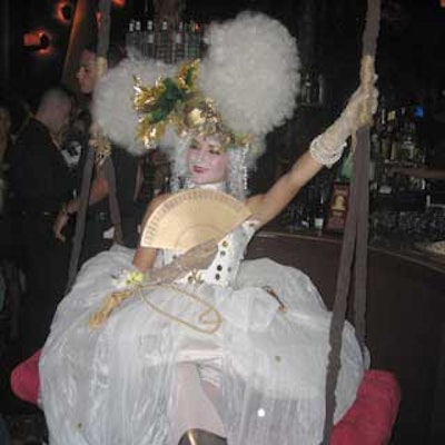 A performer from Parafernalia exuded lavish attitude at the Tribute to the Big Easy hurricane fund-raiser at Touch.