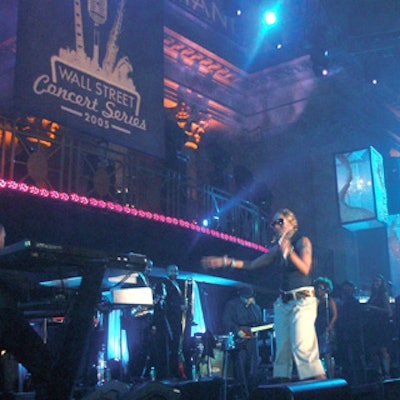 R&B singer Mary J. Blige performed onstage at Cipriani Wall Street for part six of the seven-part Wall Street Concert Series.
