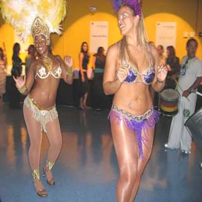 Samba dancers got the party going at the Miami Children's Museum annual Be a Kid Again fund-raiser.