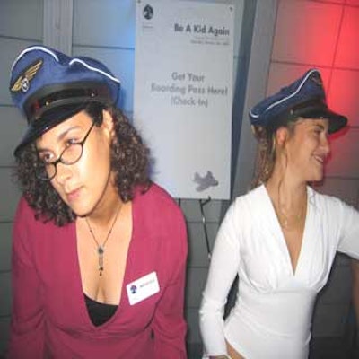 Museum staff donned pilot hats and handed out passports at the entrance.