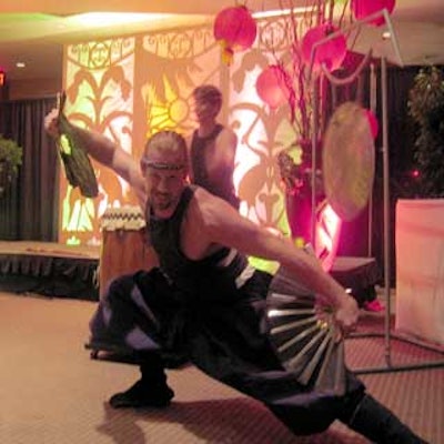 Fushu Daiko performed a martial-arts-dance combo that entertained guests at the Asian-themed event.