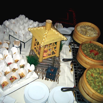 Chinese food stations illustrated the meal the couple and their dates eat after dinner at home is ruined.