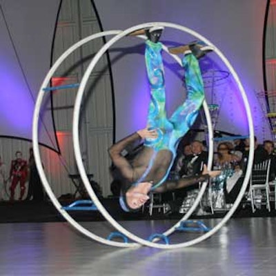 Members of the New Vision Cirque performed acrobatic acts.