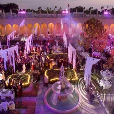 The courtyard of the John and Mable Ringling Museum of Art was transformed with a heaven theme for the museum's annual fund-raiser, the Un-gala.