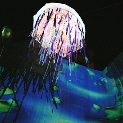 A massive jellyfish sculpture added to the decor.